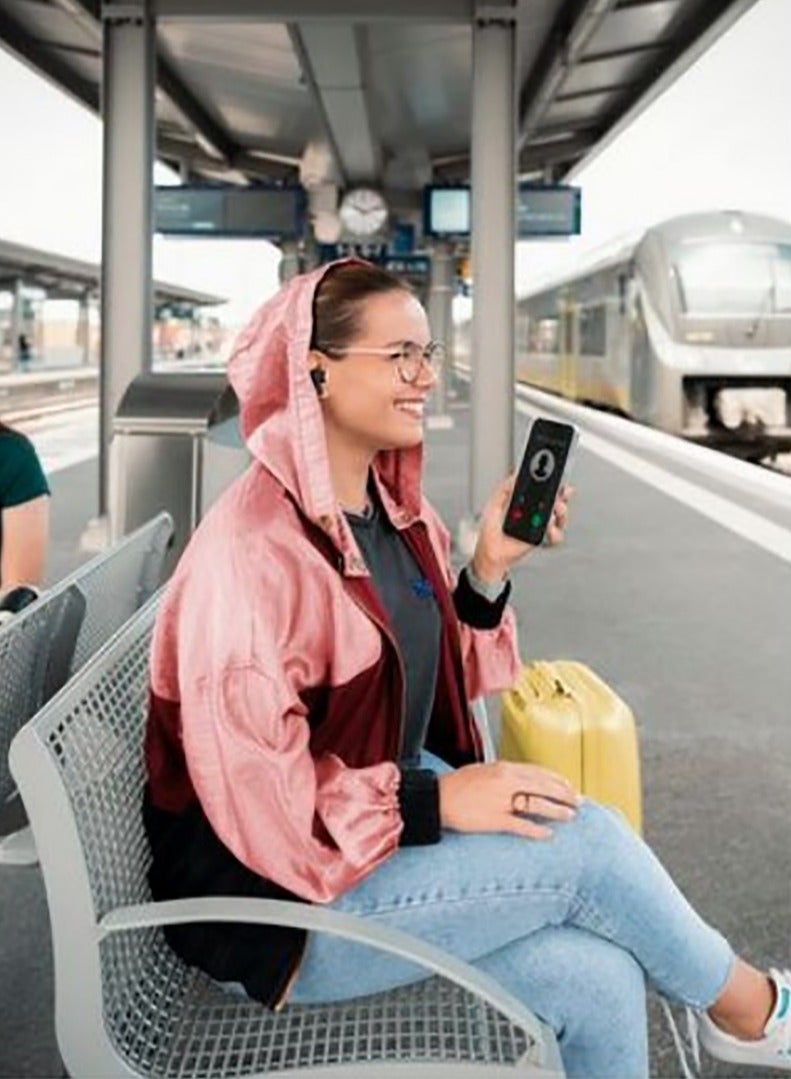 Hama Wireless Earbuds, Wireless Bluetooth Earphone with Active and Environmental Noise Cancellation, Touch Control, True wireless Earbuds with In-Ear Headphones Calling, Microphone, Voice Control, 20 Hours Playtime - Black - Image 2